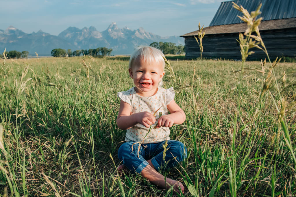 DeJonge Child Outdoor Portrait Session Mormon Row 