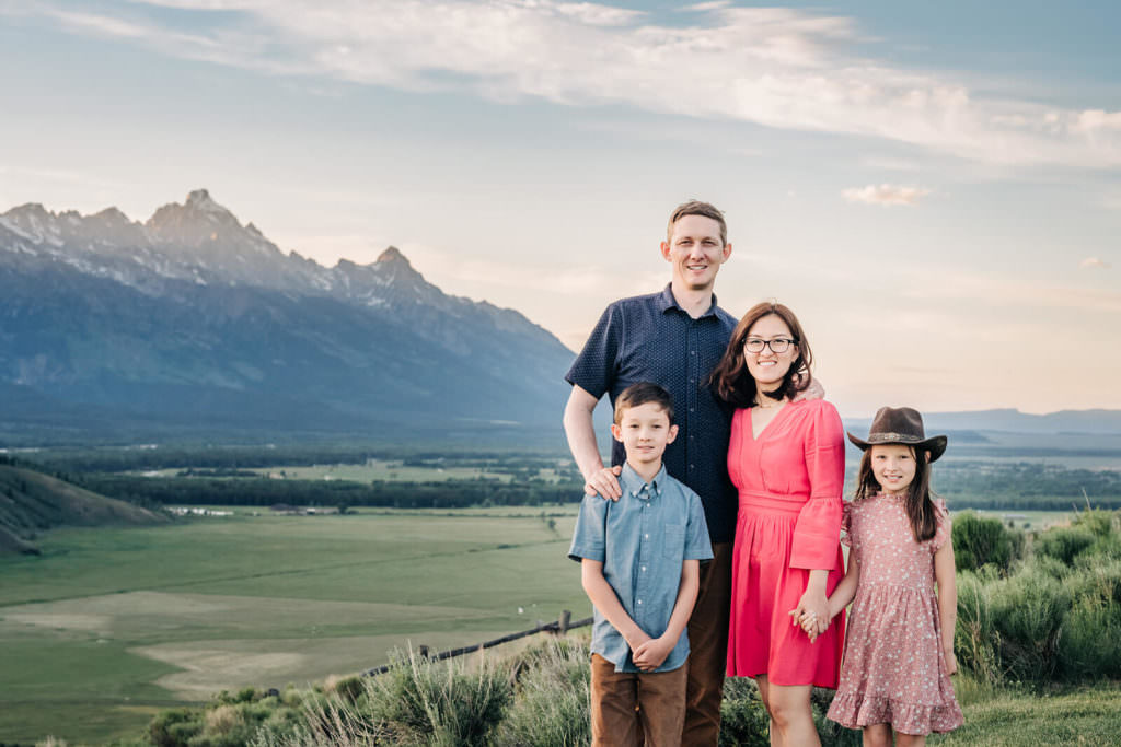 Erion Family Portrait by Valley and Mountains