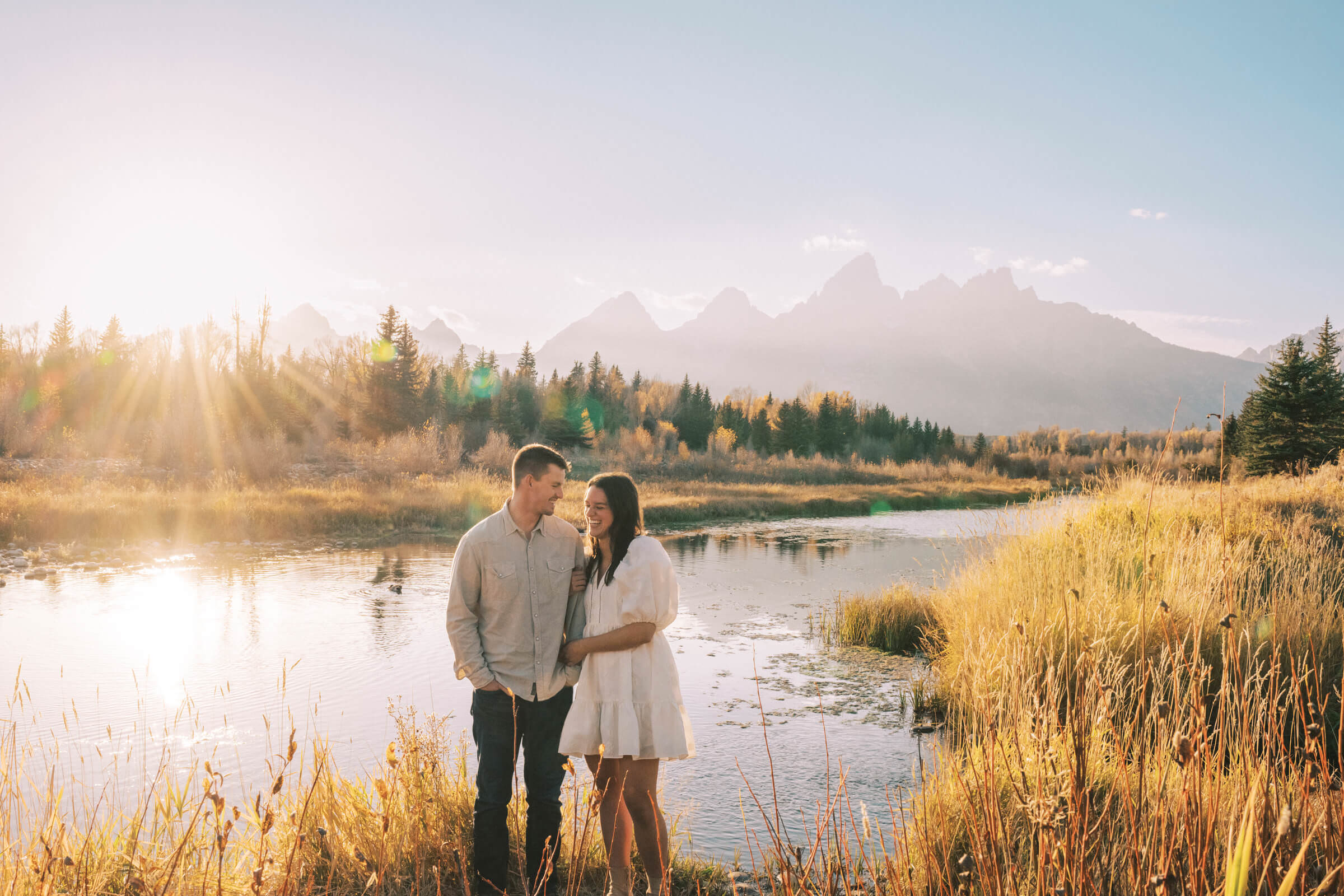 Schwabacher Landing candid couples portraits by Jenna Boshart Photography