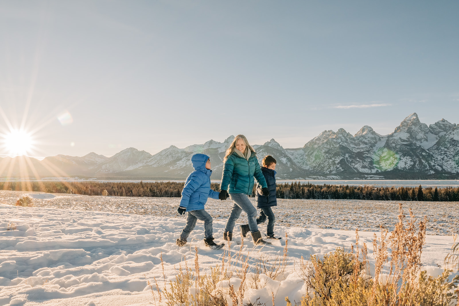 winter family session in GTNP