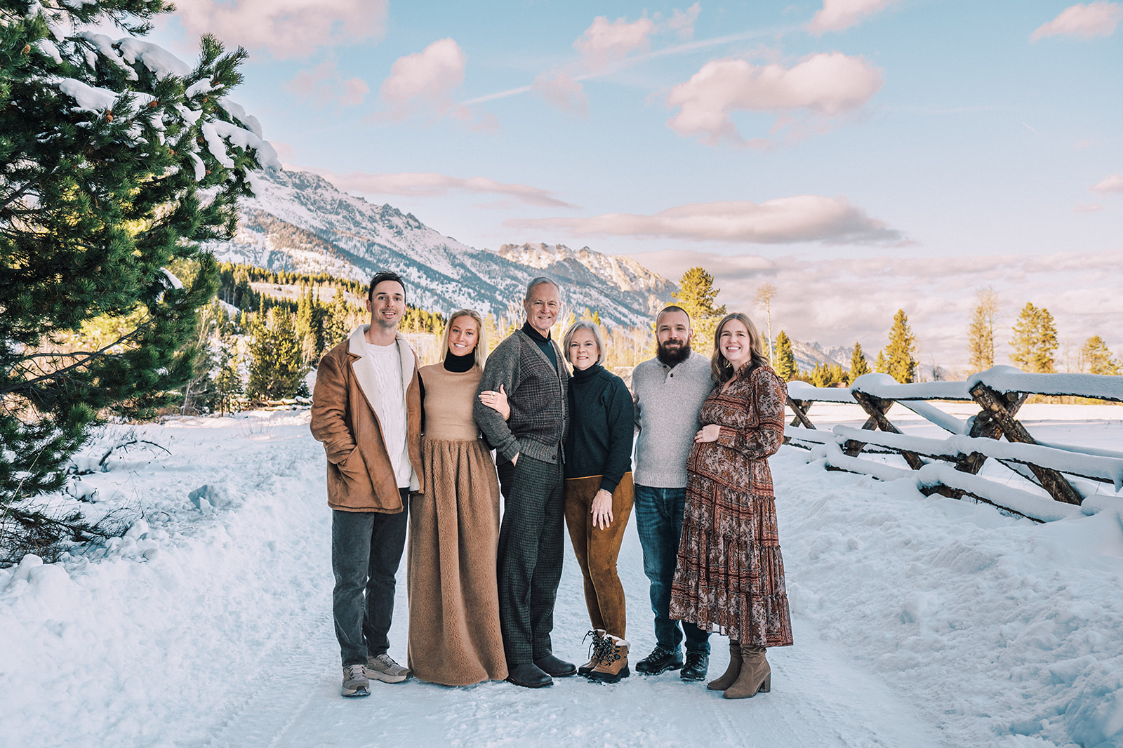 Winter extended family session in Jackson Hole