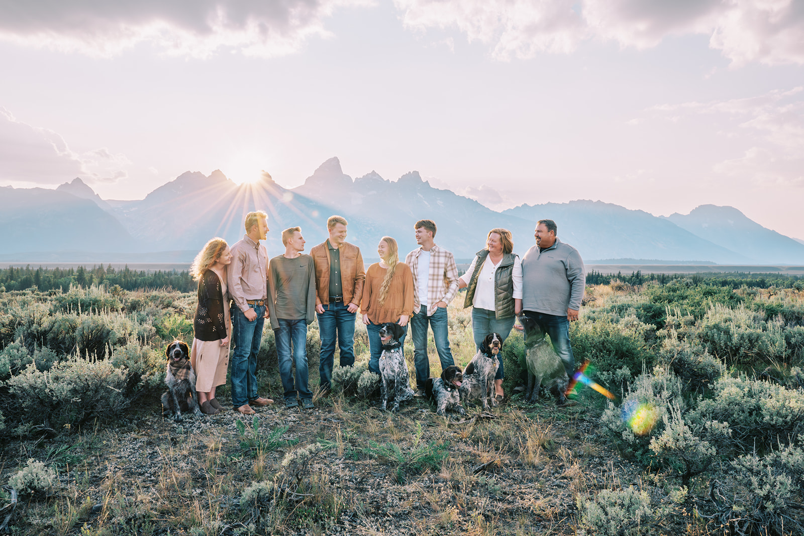 Extended family session in Grand Tetons